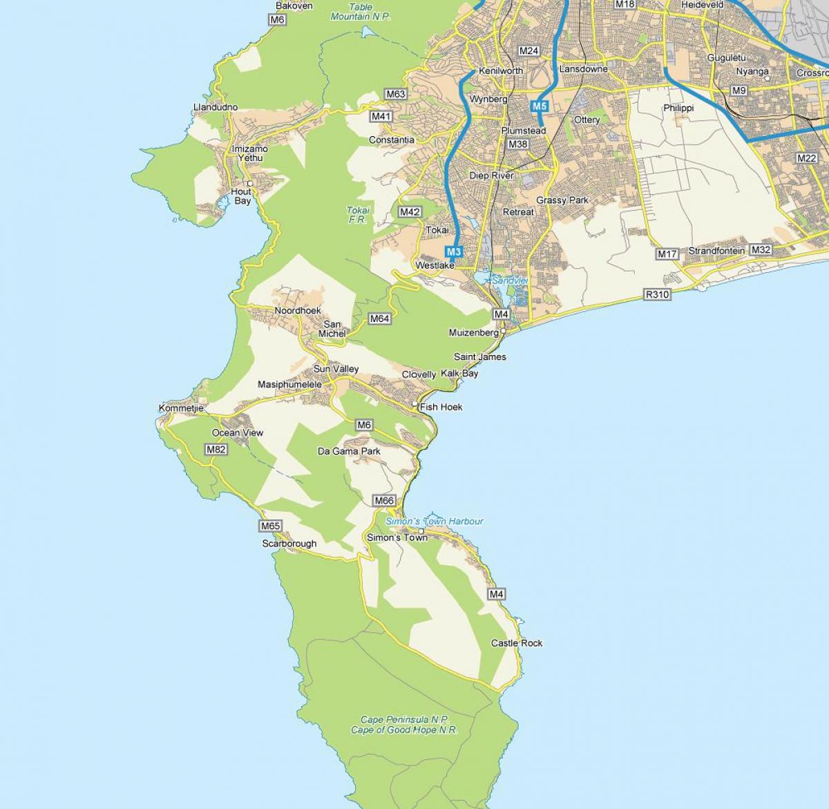 mapa arrain hoek hegoafrikan