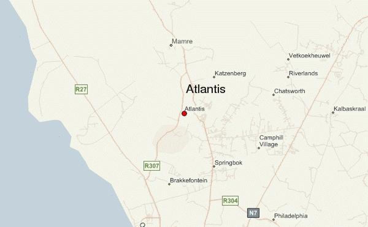 mapa atlantis Cape Town 