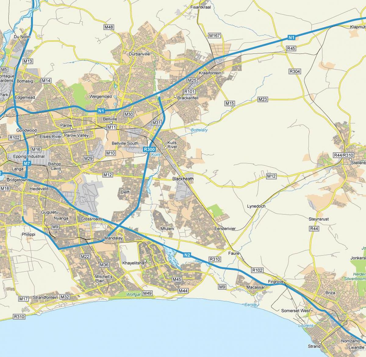 mapa blackheath Cape Town