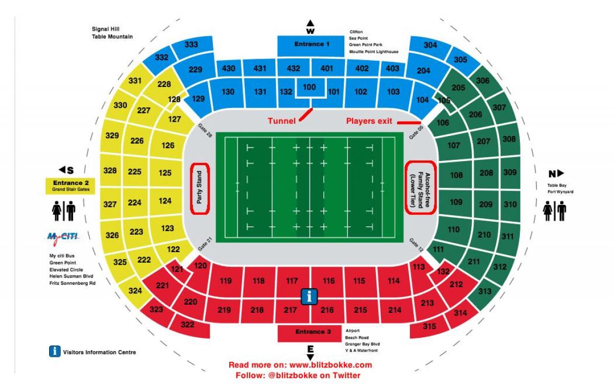 mapa Cape Town stadium