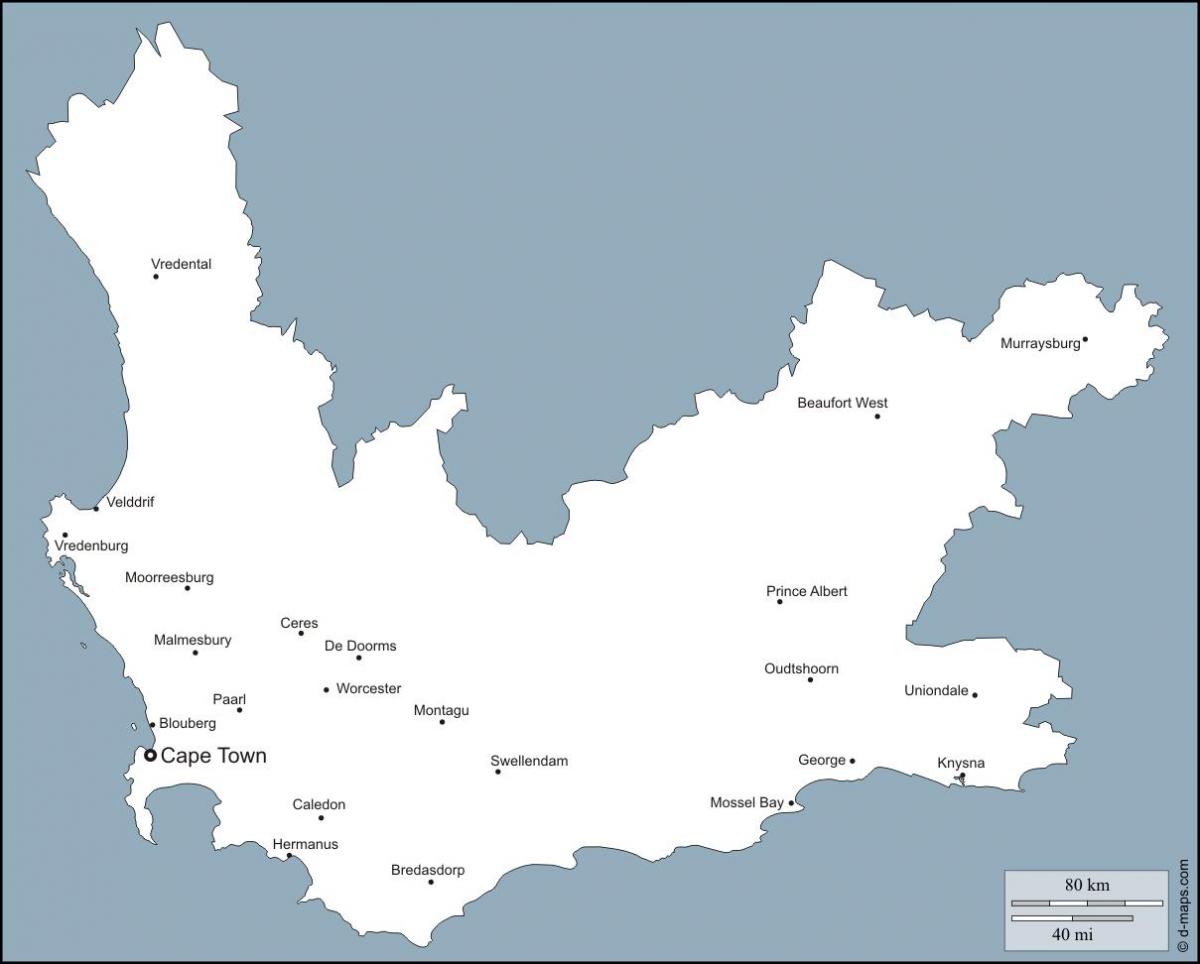 hutsik mapa Cape Town