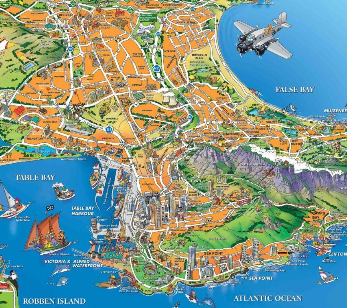 mapa Cape Town portua