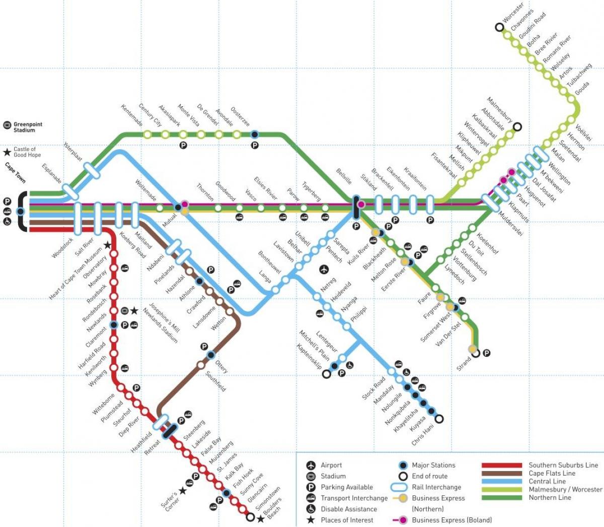 Cape Town geltokia mapa