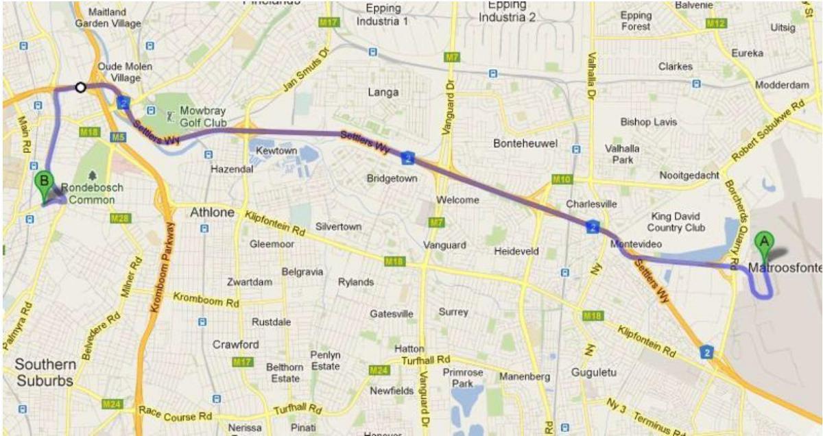 mapa crawford Cape Town