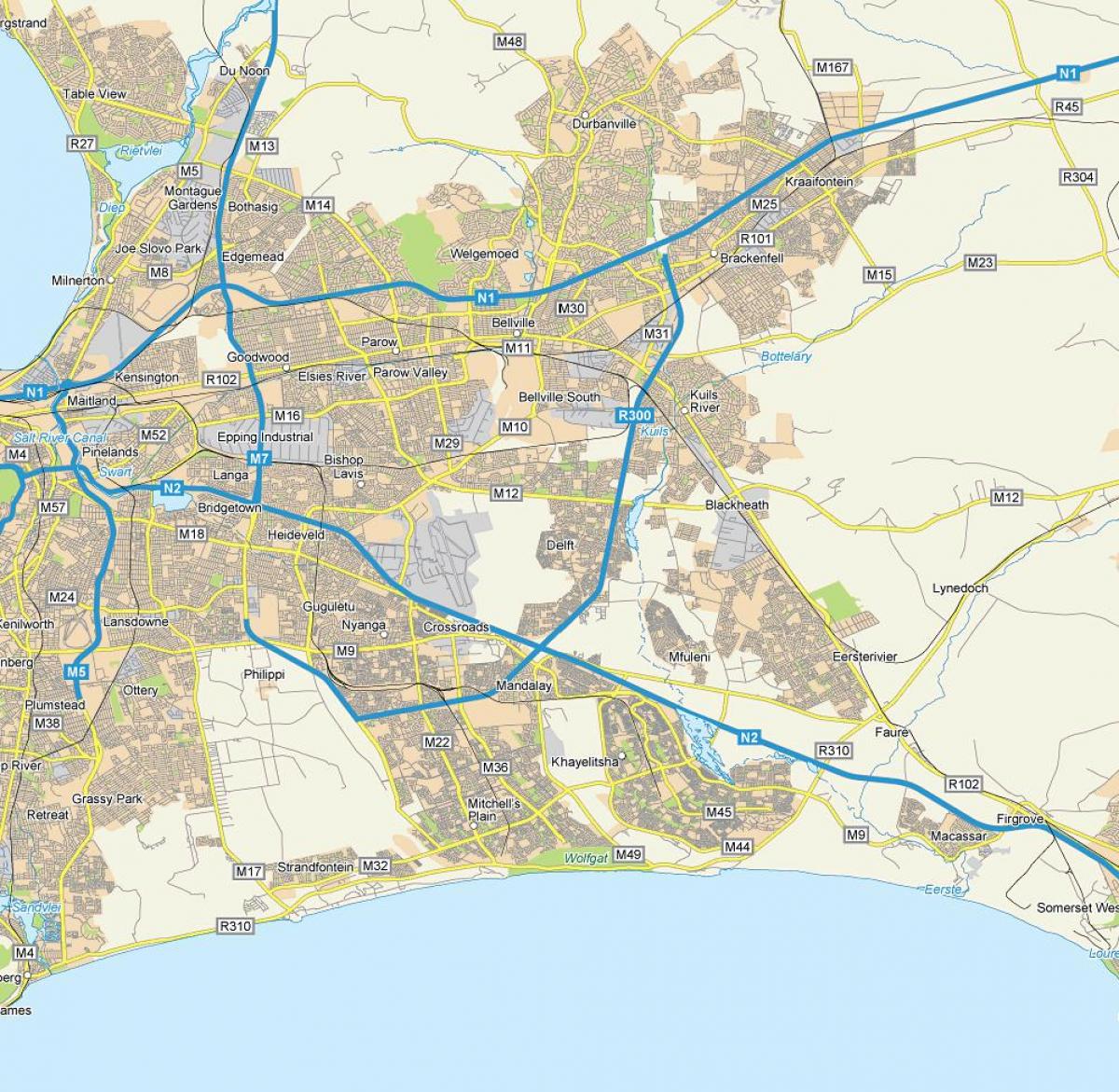 mapa delft Cape Town