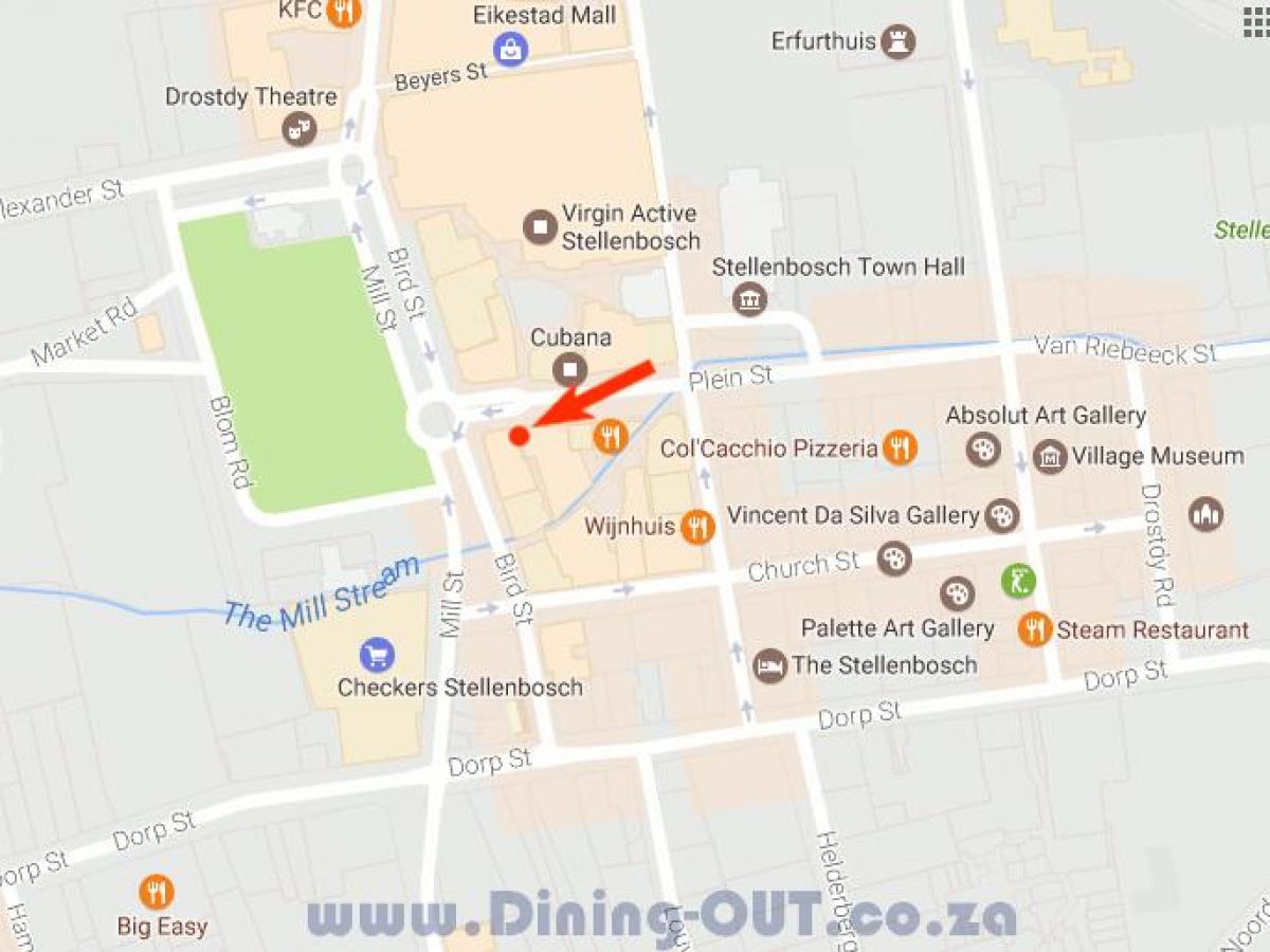 mapa dorp kalean Cape Town