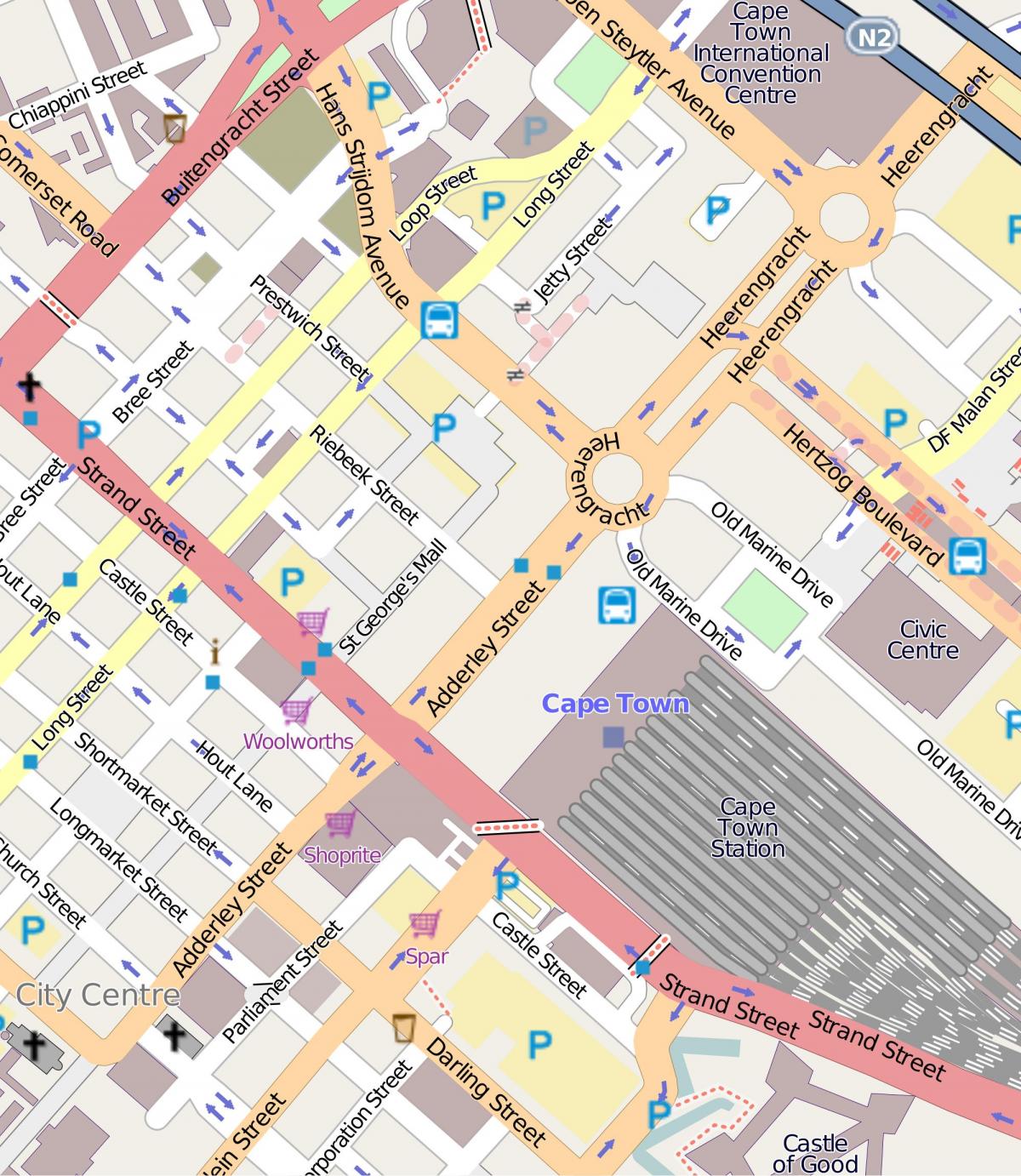 mapa heerengracht kalean Cape Town