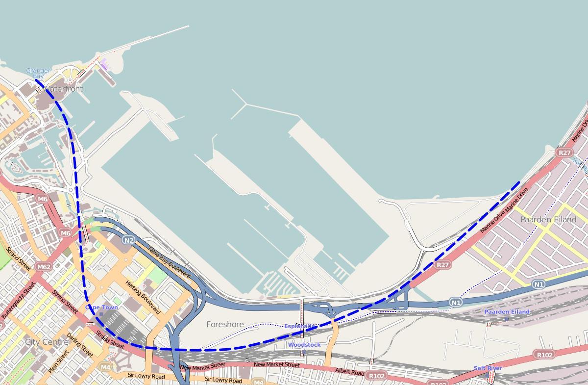 mapa helize kalean Cape Town