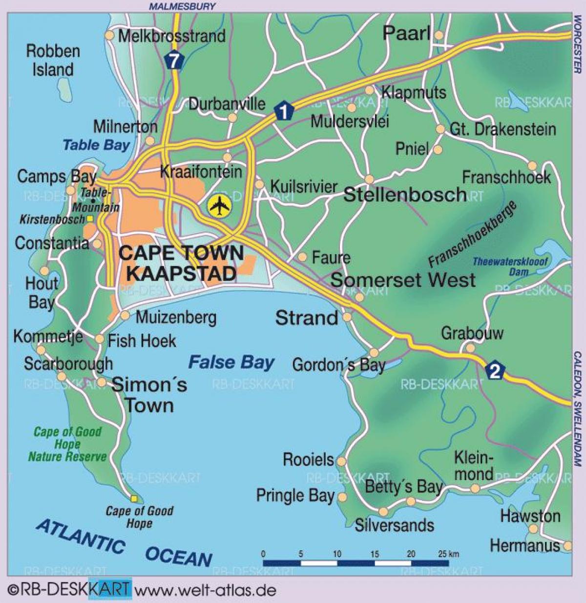 mapa Cape Town