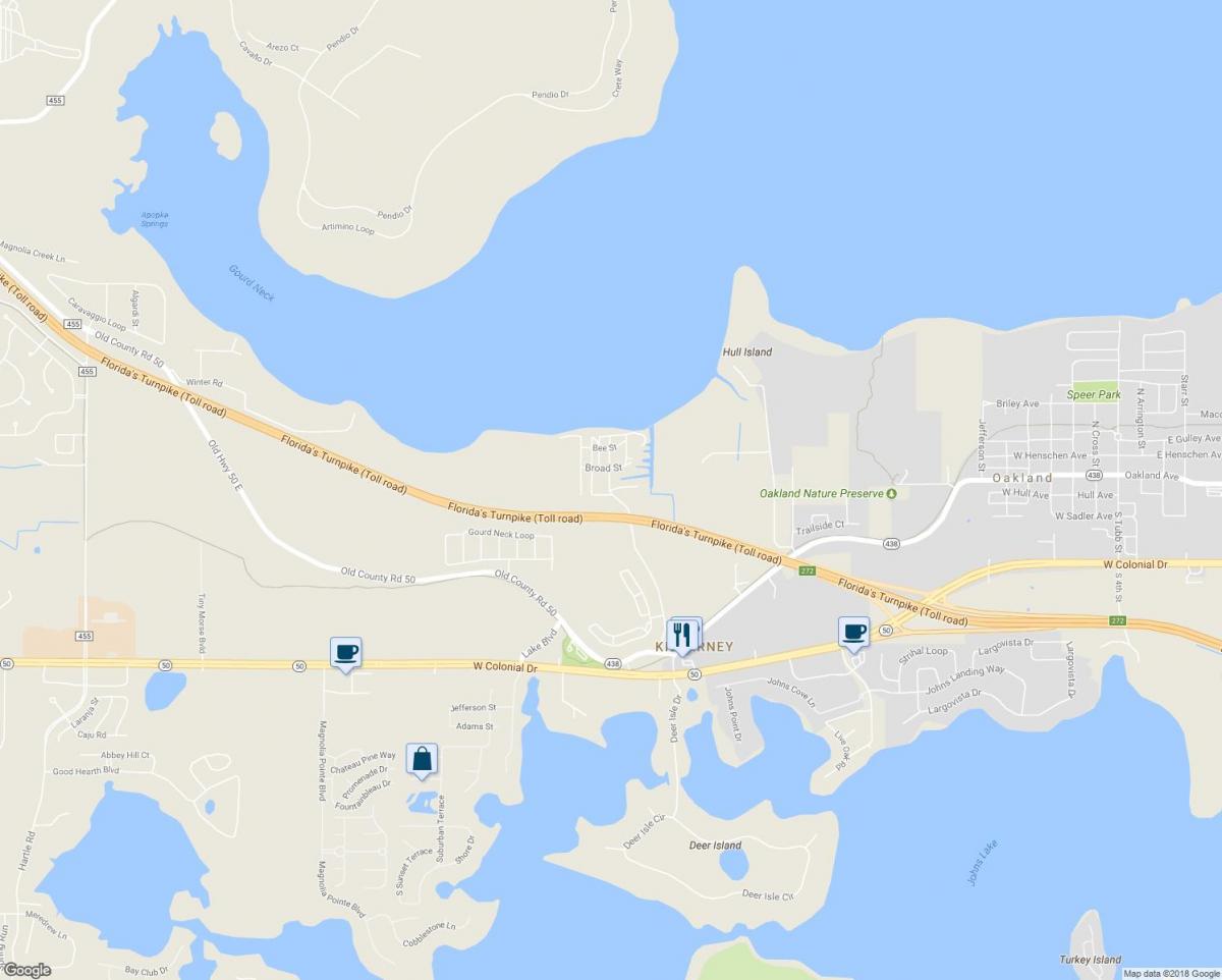 mapa killarney lorategiak