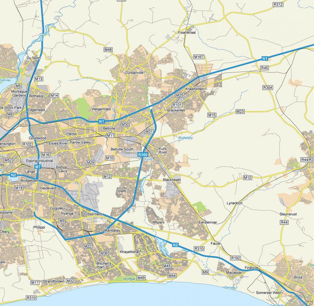 mapa kuilsriver Cape Town
