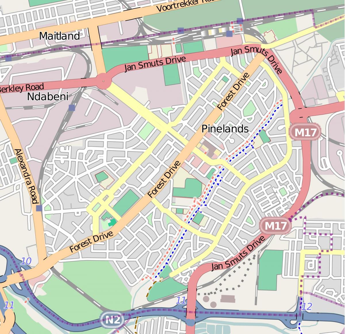 mapa maitland Cape Town