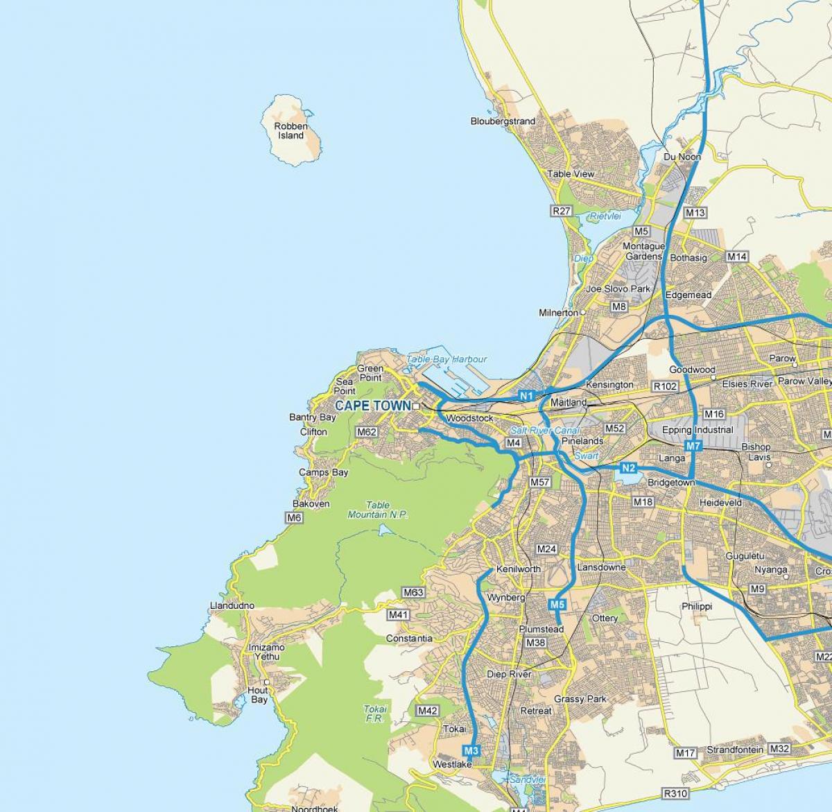 mapa capetown