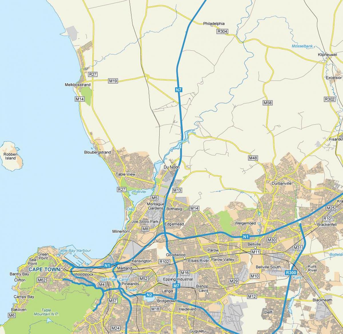 mapa dunoon Cape Town