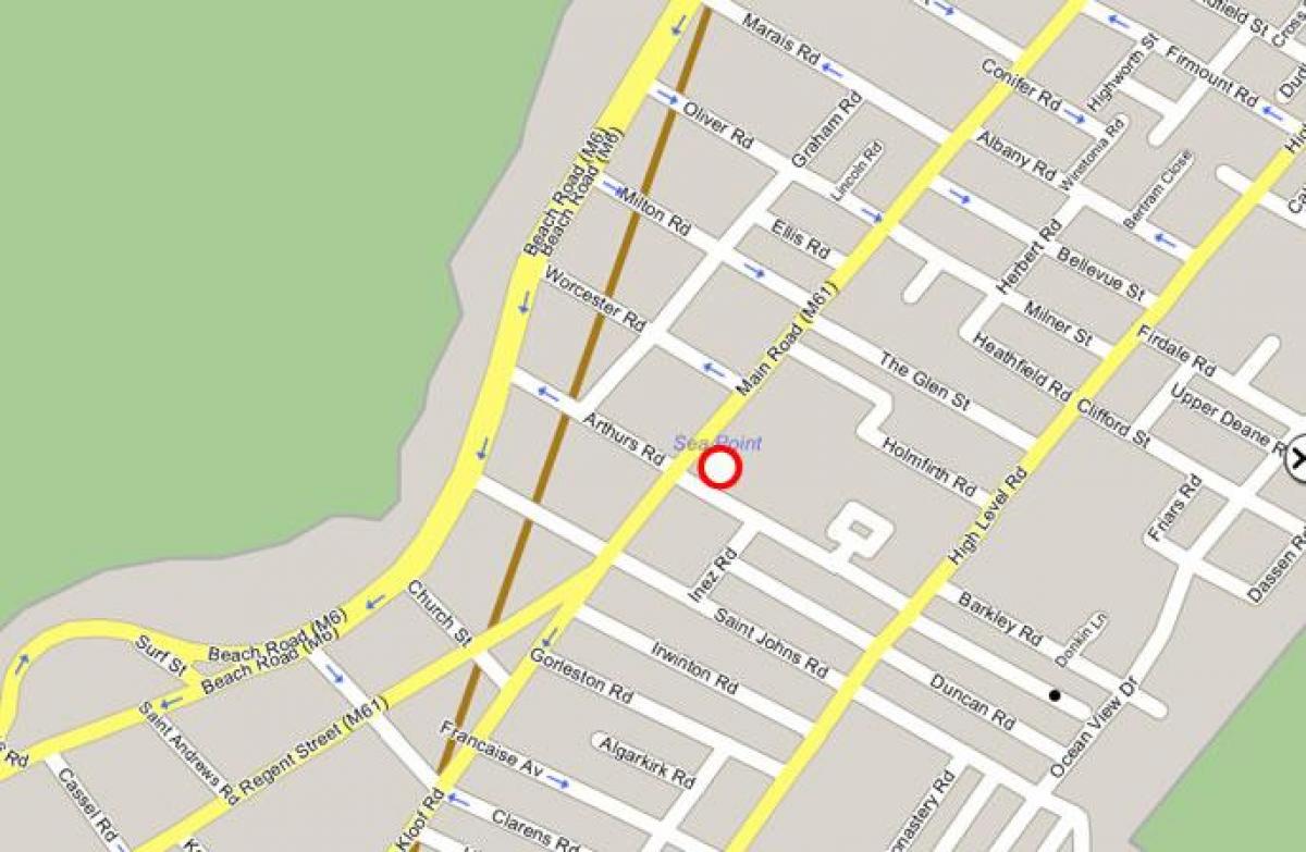mapa itsas puntu Cape Town