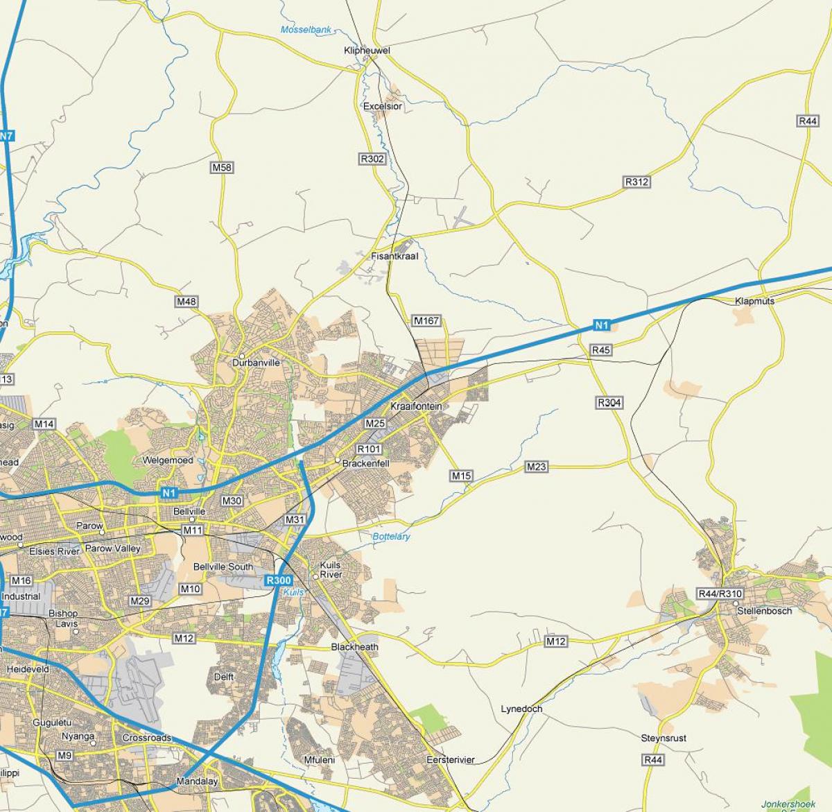 mapa kraaifontein Cape Town