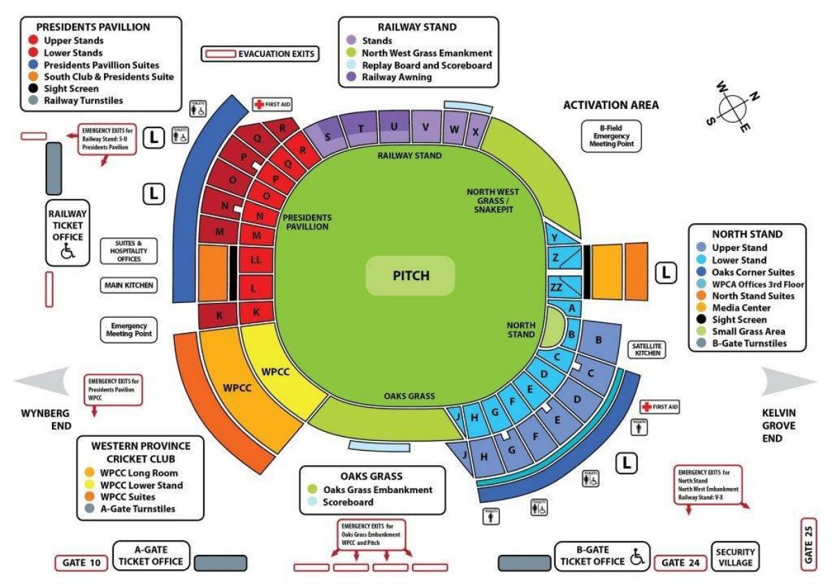 mapa newlands cricket lurrean