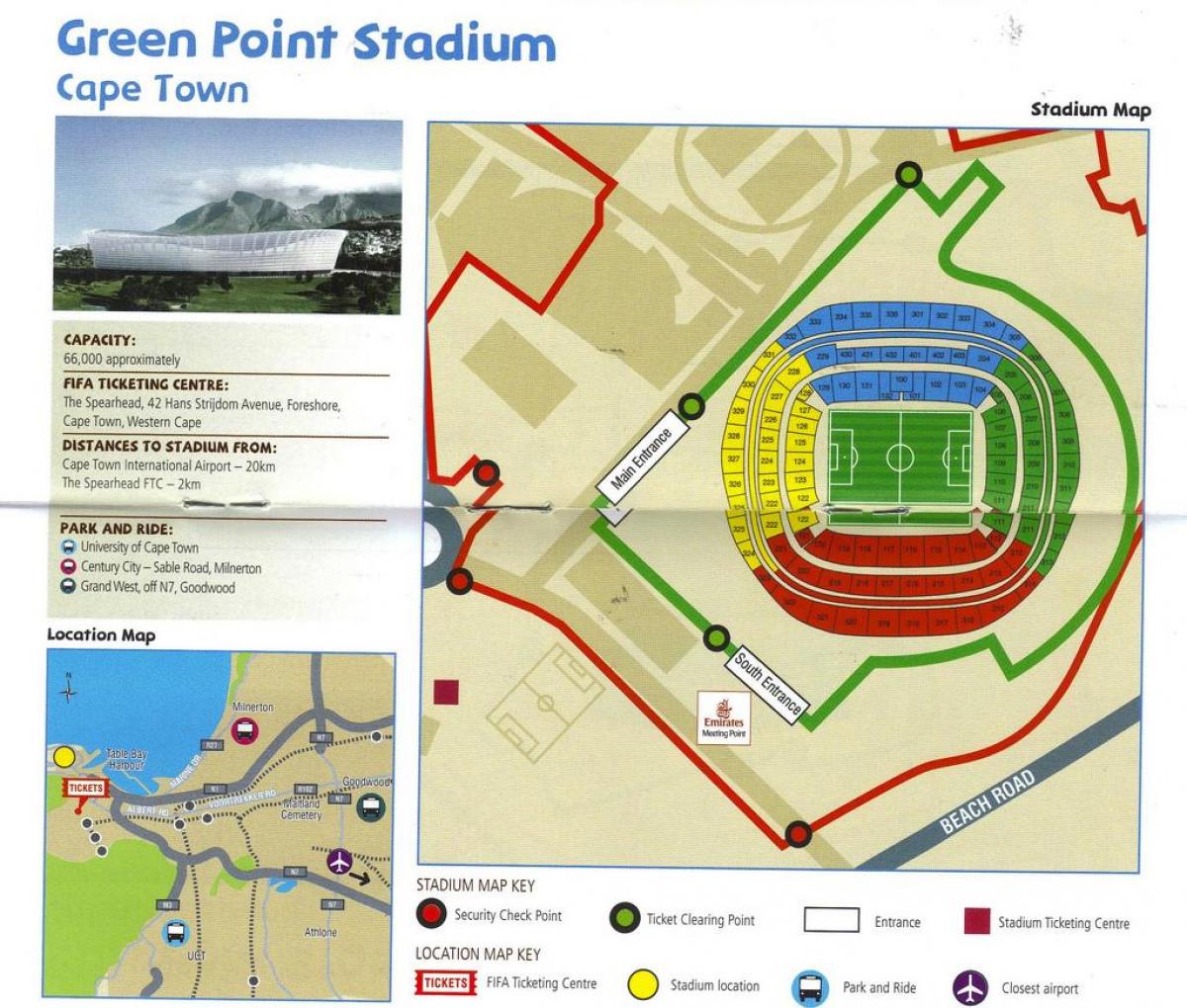 mapa puntu berdea stadium