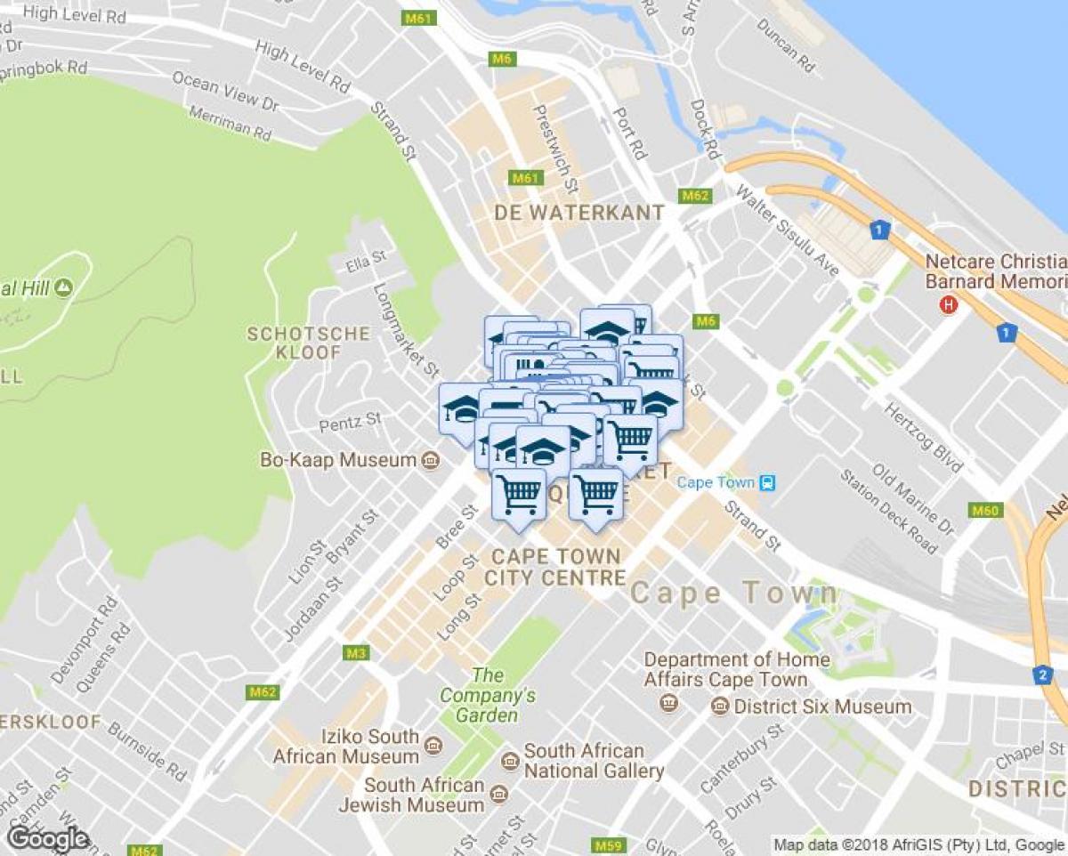 mapa shortmarket kalean Cape Town