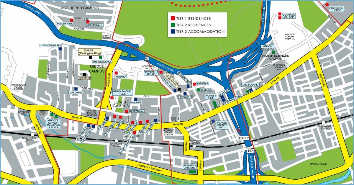 mapa unibertsitatea, Cape Town