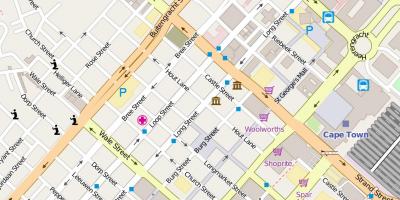 Mapa buitengracht kalean Cape Town