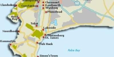 Cape Town auzo mapa