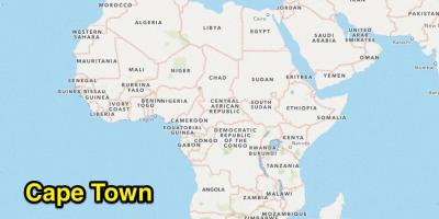 Cape Town hiriko mapa hegoafrikan