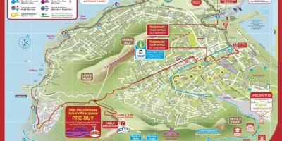 Mapa Cape Town city turismo autobusa