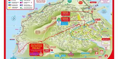 Hop-on-hop-off autobus Cape Town ibilbidea mapa