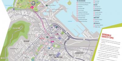 Hiri ibilbideak Cape Town mapa