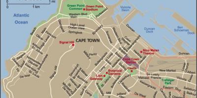 Hiria Cape Town mapa ikuslearen