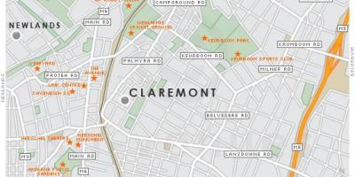 Mapa claremont Cape Town
