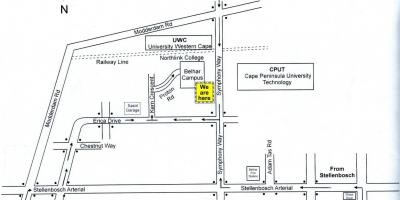 Mapa cput Cape Town campusa
