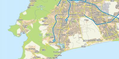 Mapa diep ibaiaren Cape Town