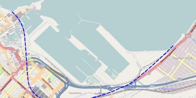 Mapa helize kalean Cape Town