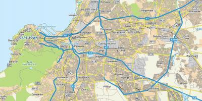 Mapa langa Cape Town