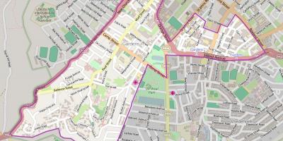 Mapa lorategiak Cape Town