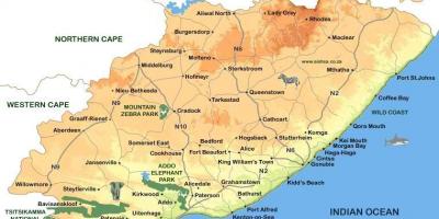 Mapa eastern Cape Herri