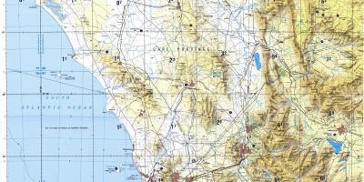 Cape Town topografikoak mapa