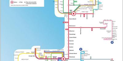 Cape Town myciti autobus ibilbidea mapa