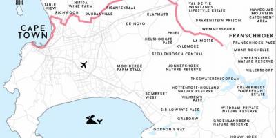 Mapa richwood Cape Town 