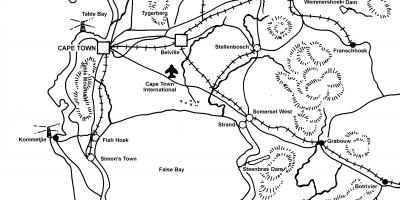 Mapa sketch mapa Cape Town
