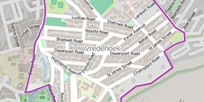 Mapa vredehoek Cape Town