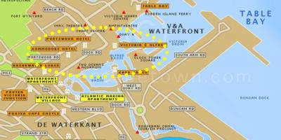 V&a Cape Town waterfront mapa